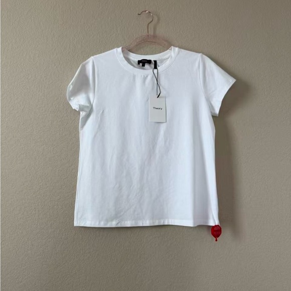 Theory Classic White Short Sleeve Tee - Picture 1 of 4